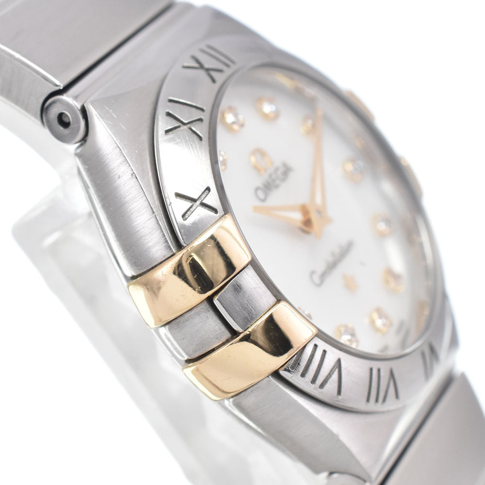 OMEGA Constellation Blush 123.20.24.60.55.006 12P diamond White shell Dial Quartz Ladies
 Watch ▢#147679