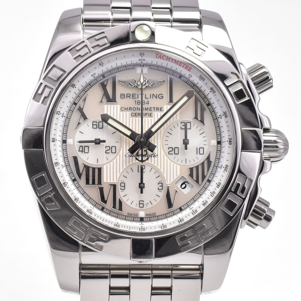 BREITLING Chrono mat 44 AB0110 Chronograph White shell Dial Automatic Men's
 Watch I#147680