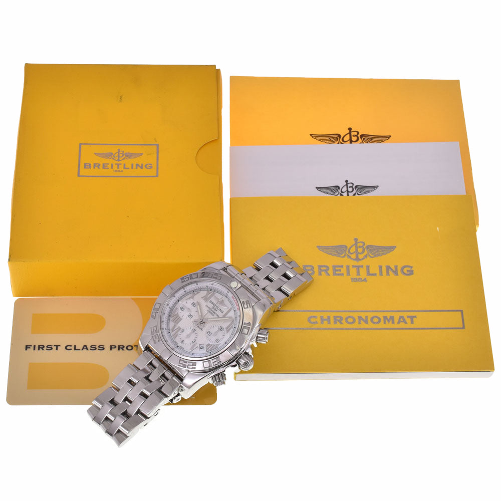 BREITLING Chrono mat 44 AB0110 Chronograph White shell Dial Automatic Men's
 Watch I#147680