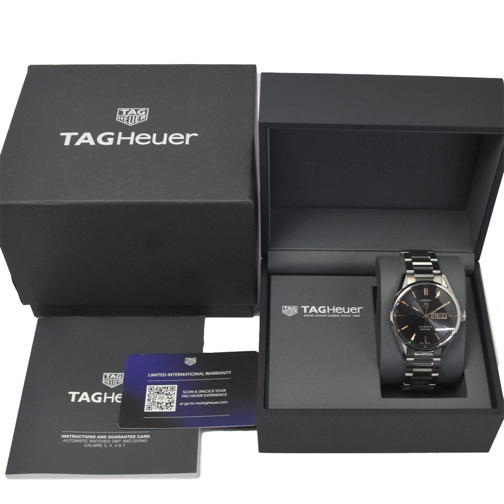 with paper TAG HEUER Carrera WAR201C Caliber 5 day date black Dial Automatic Men's
 Watch G#147683