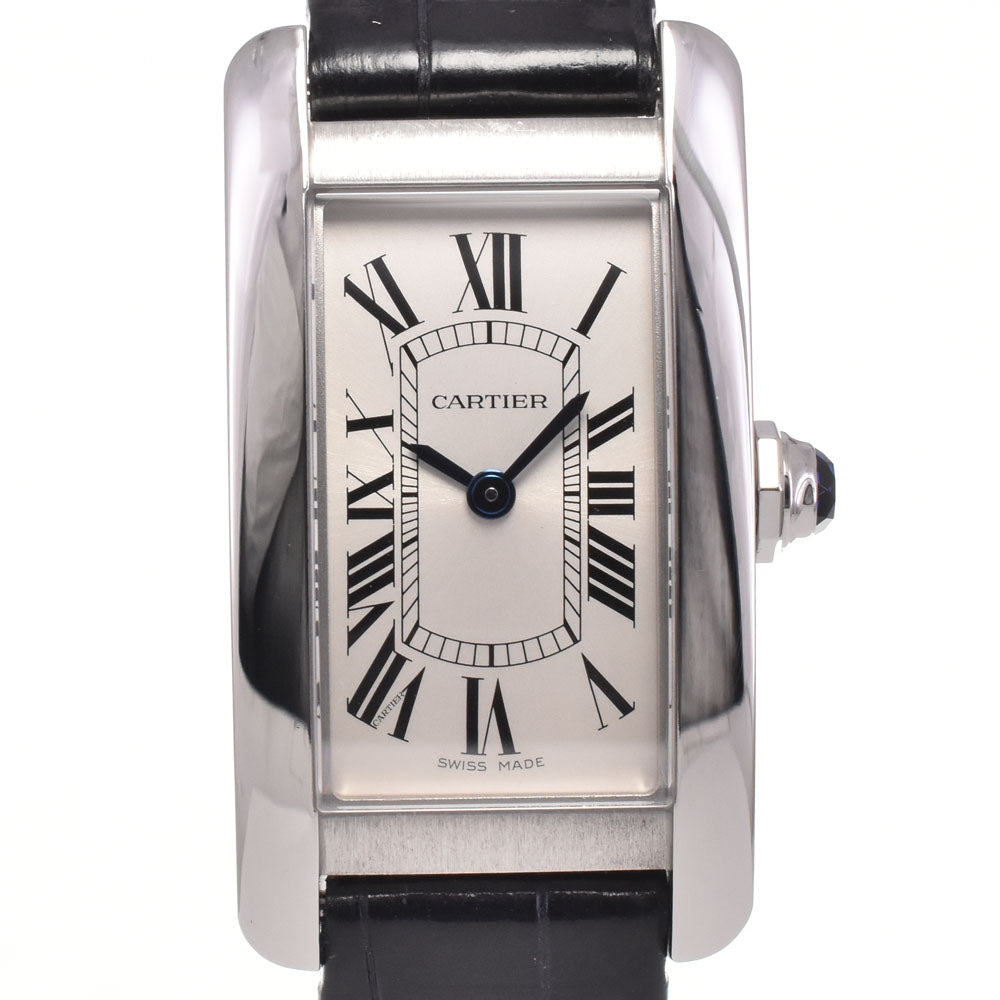 with paper CARTIER Tank American SM WSTA0043 Silver Dial Quartz Ladies
 Watch H#147686