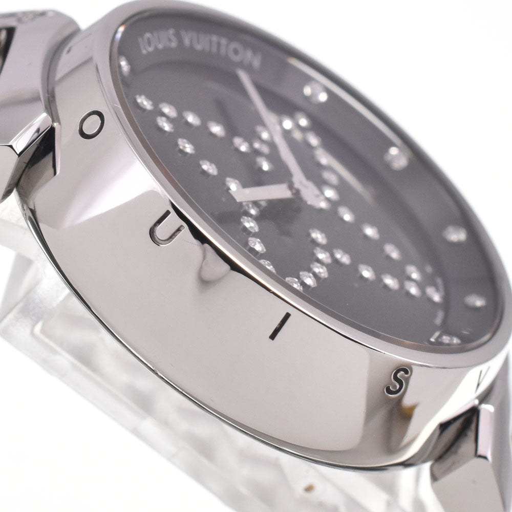 LOUIS VUITTON Tambour Q13MJZ diamond black Dial Quartz Ladies
 Watch H#147687