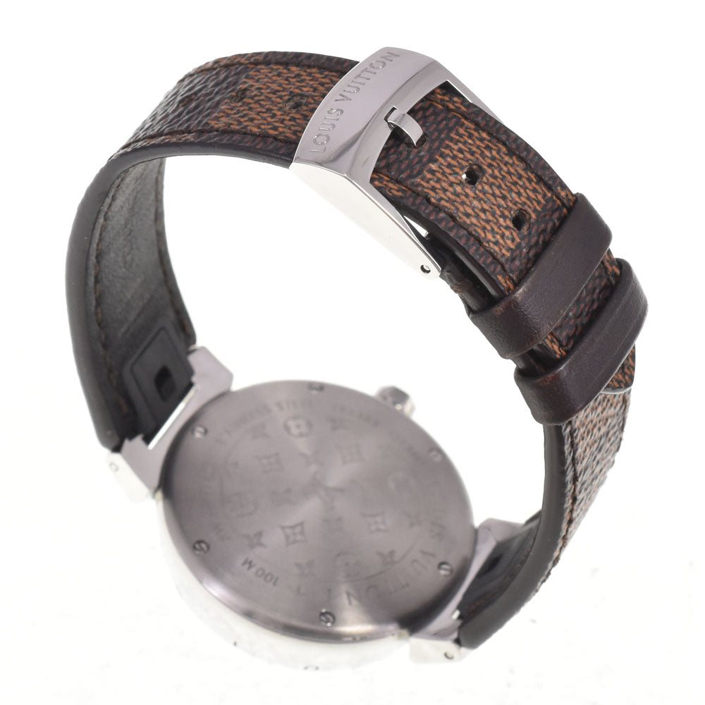 LOUIS VUITTON Tambour Q13MJZ diamond black Dial Quartz Ladies
 Watch H#147687