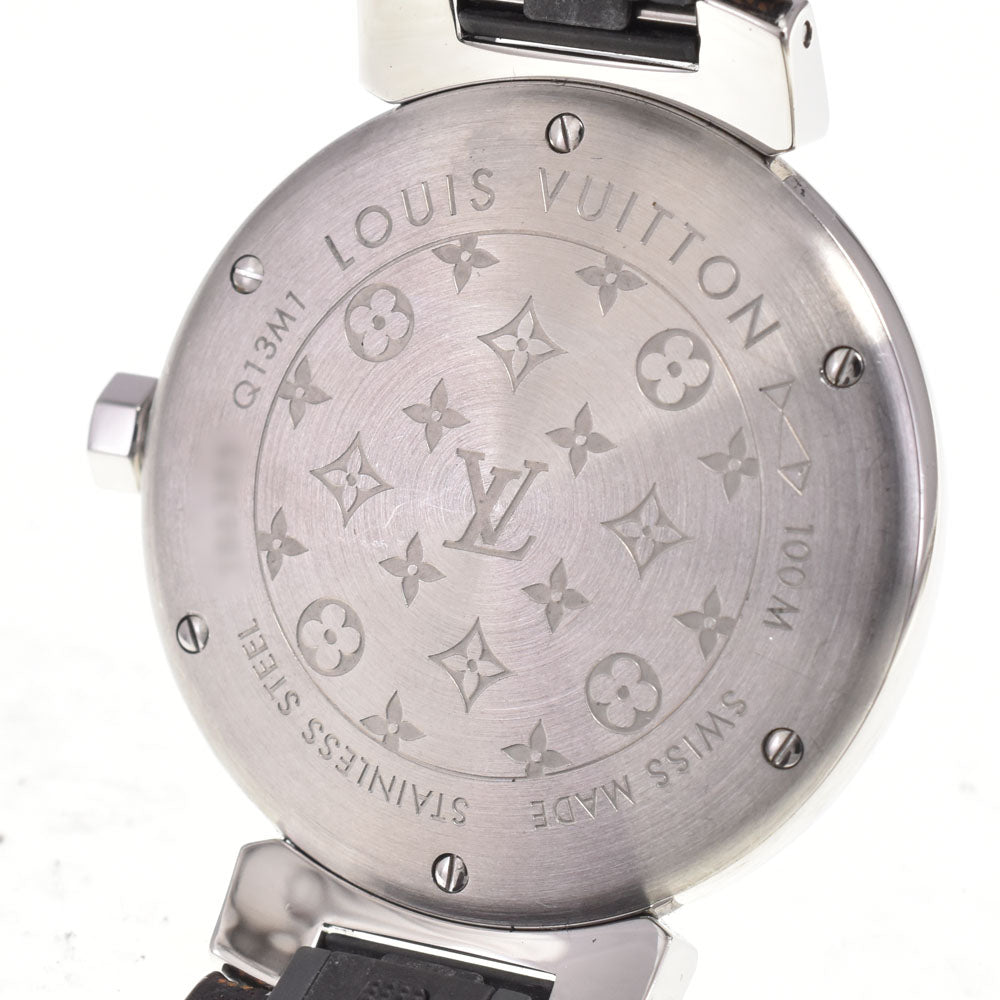 LOUIS VUITTON Tambour Q13MJZ diamond black Dial Quartz Ladies
 Watch H#147687