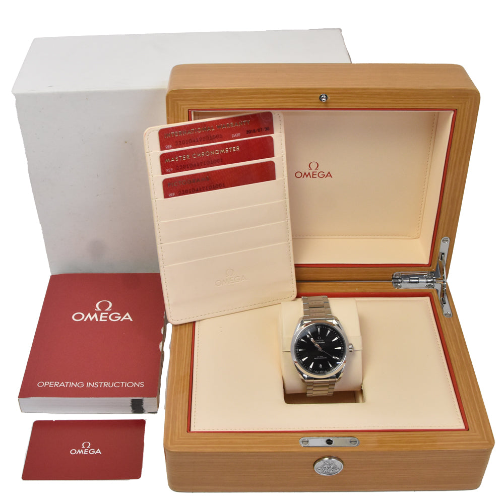 with paper OMEGA SeamasterAqua Terra 220.10.41.21.01.001 black Dial Automatic Men's
 Watch H#147689