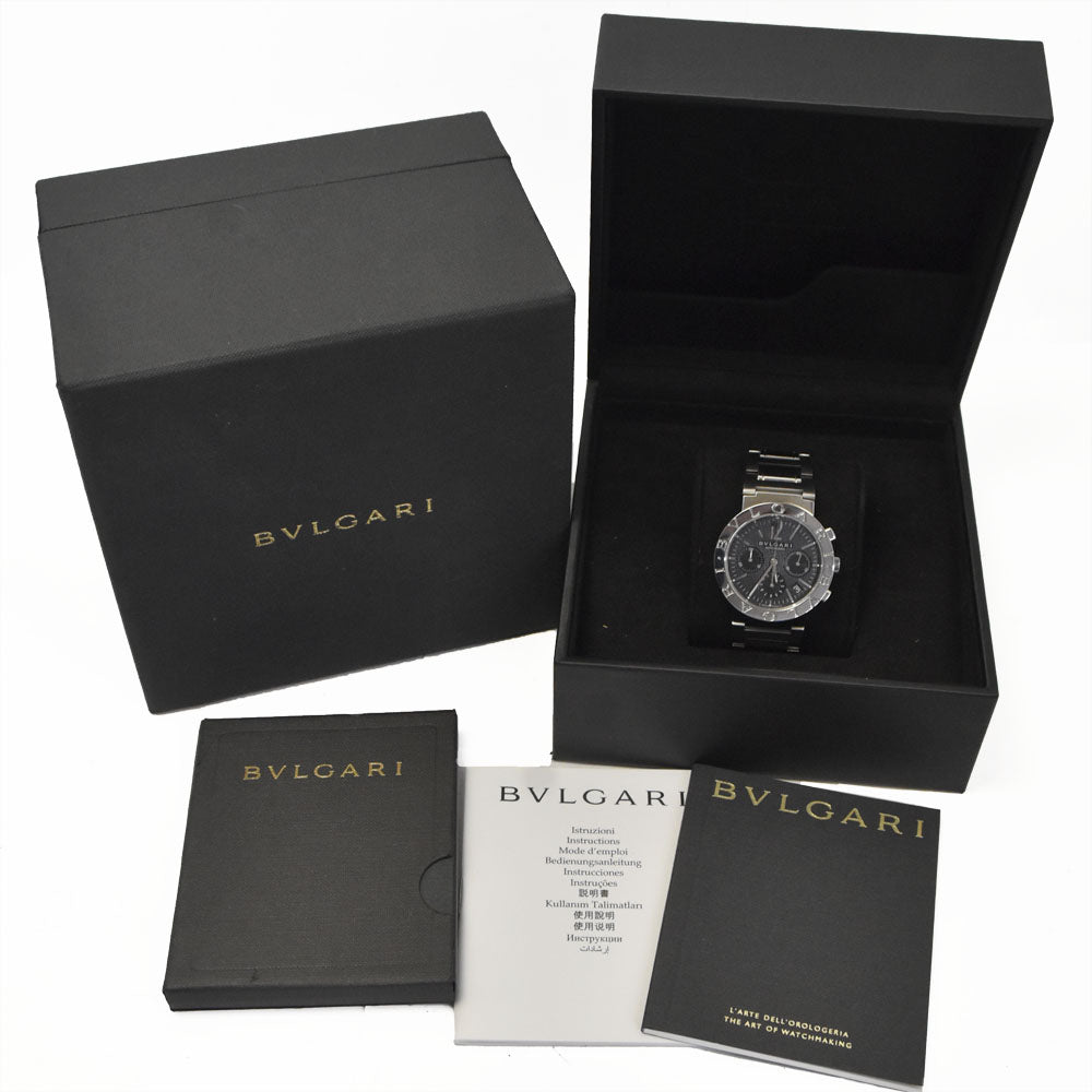 BVLGARI Bvlgari Bvlgari BB38SSCH Chronograph Date black Dial Automatic Men's
 Watch H#147706