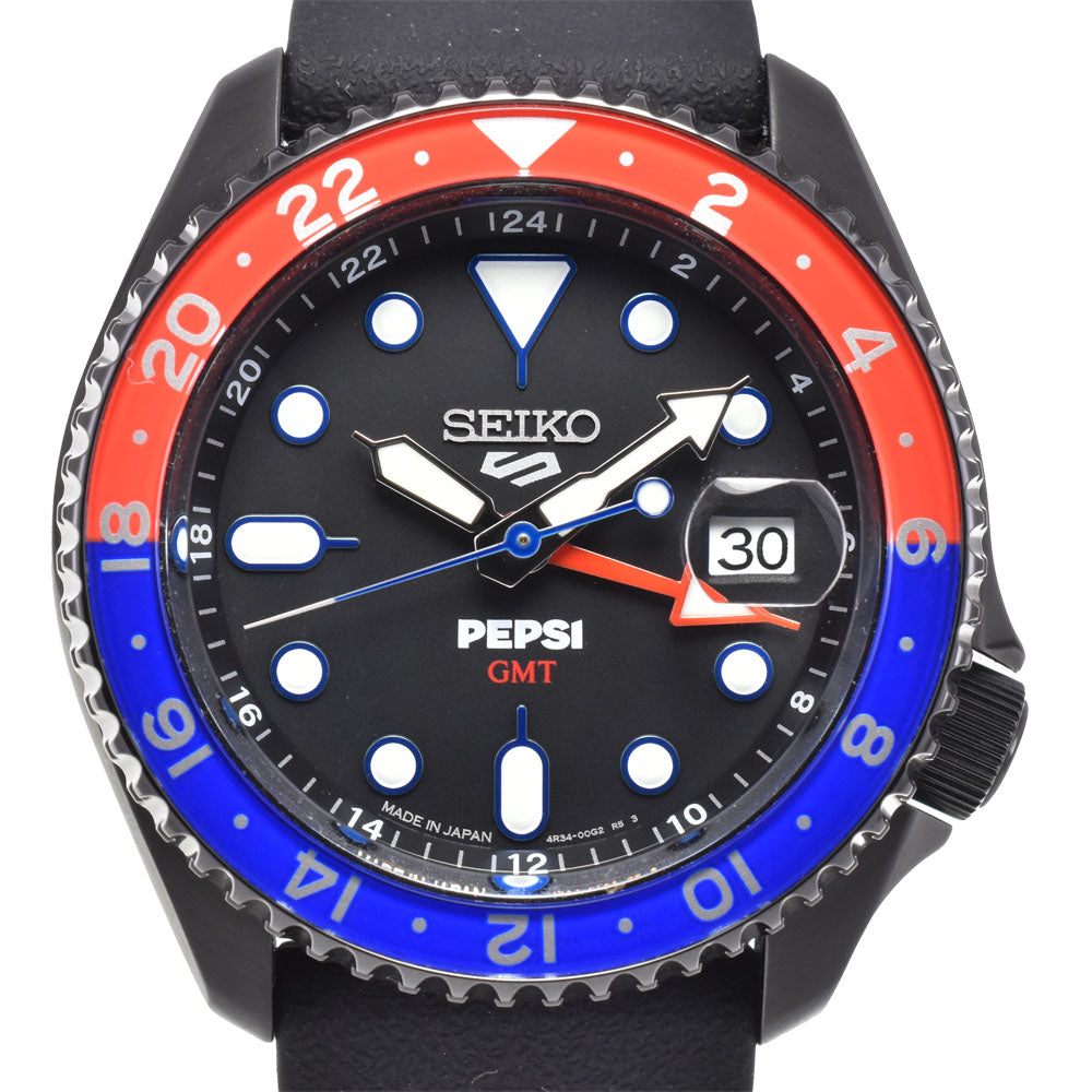 with paper SEIKO Seiko 5 Sport SBSC023 Pepsi collaboration limited edition model black Dial Automatic Men's
 Watch G#147708