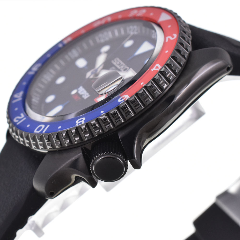 with paper SEIKO Seiko 5 Sport SBSC023 Pepsi collaboration limited edition model black Dial Automatic Men's
 Watch G#147708