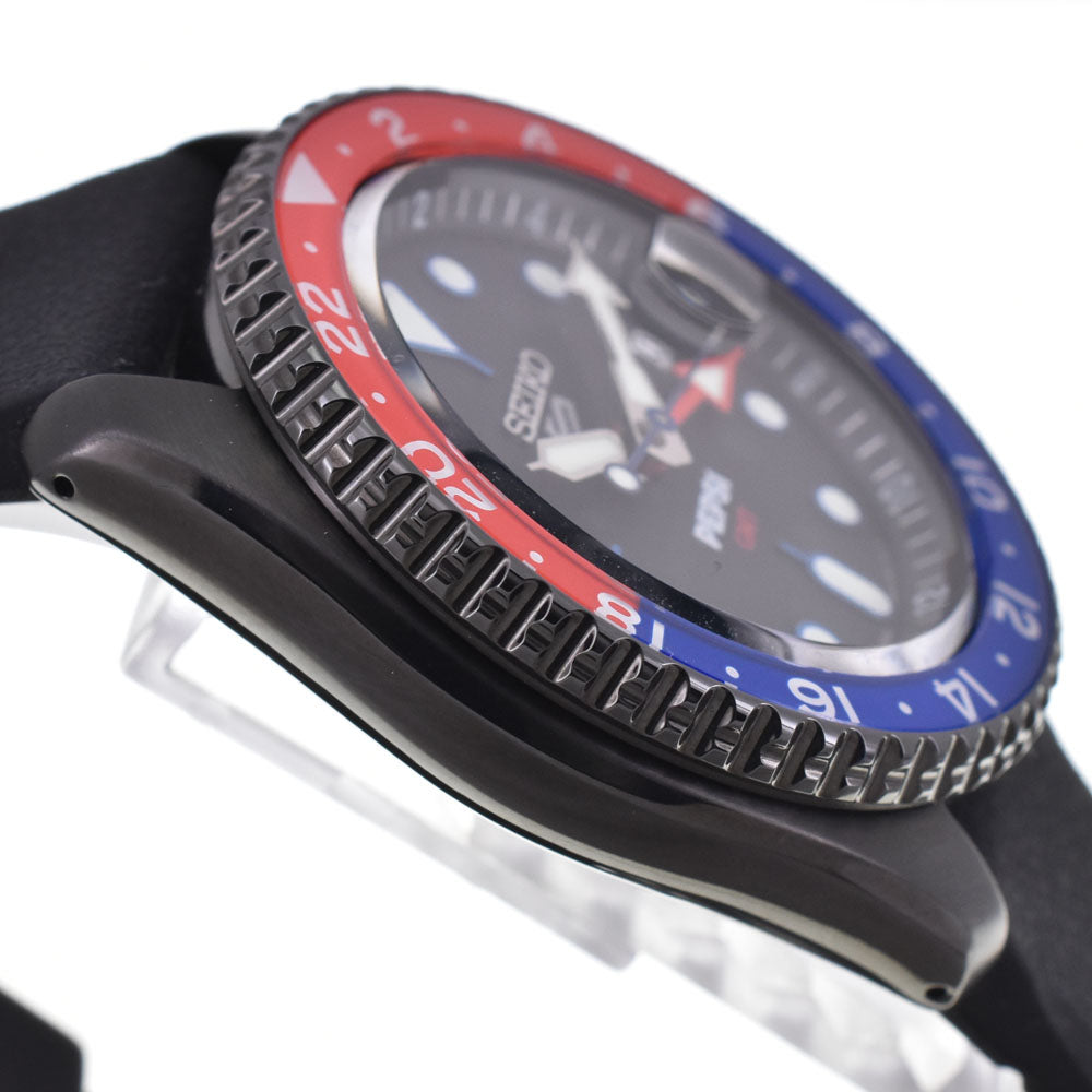 with paper SEIKO Seiko 5 Sport SBSC023 Pepsi collaboration limited edition model black Dial Automatic Men's
 Watch G#147708