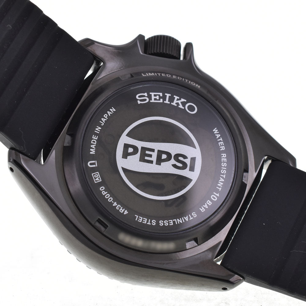 with paper SEIKO Seiko 5 Sport SBSC023 Pepsi collaboration limited edition model black Dial Automatic Men's
 Watch G#147708
