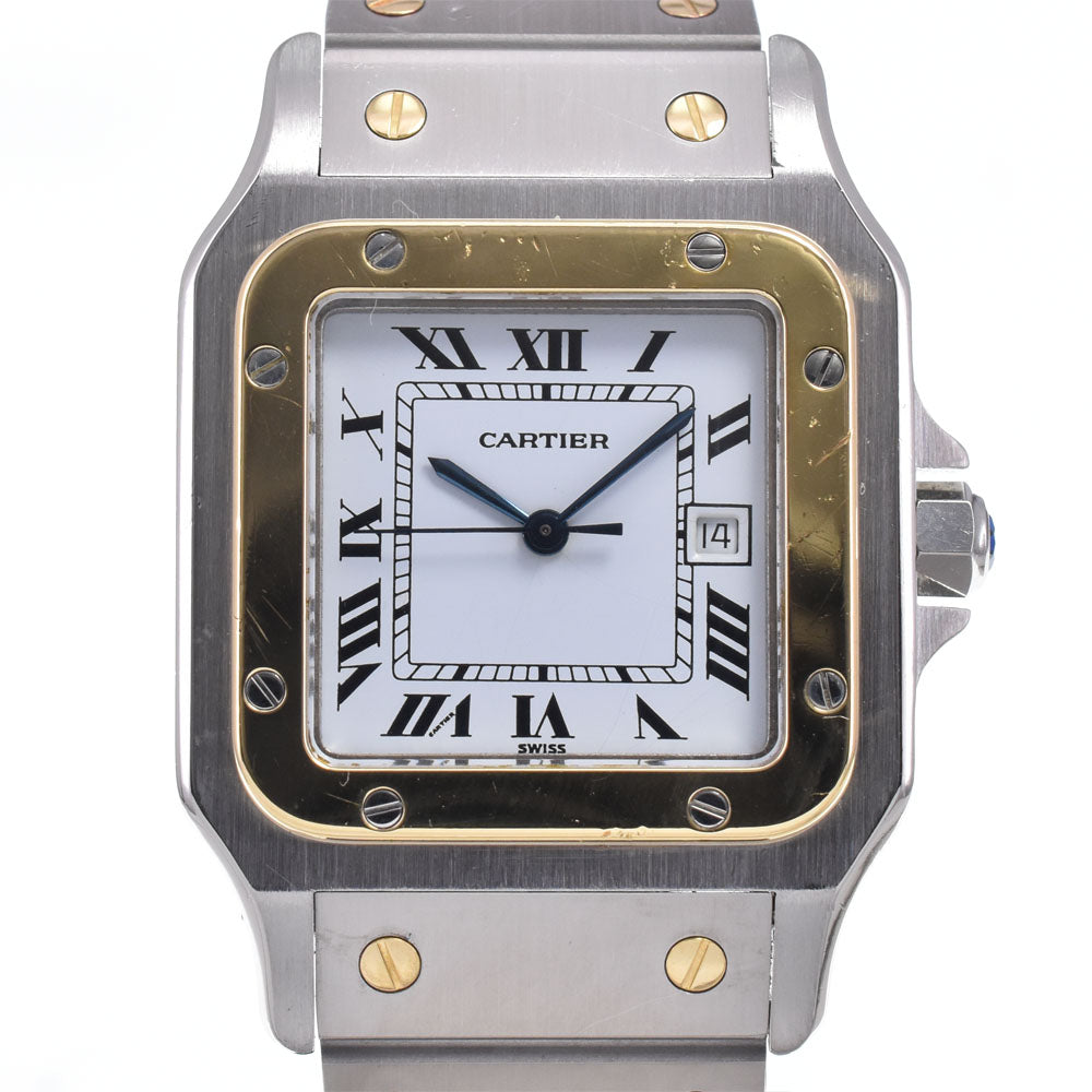 CARTIER Santos LM 81036288 Stainless Steel/YG white Dial Automatic Men's
 Watch M#147711