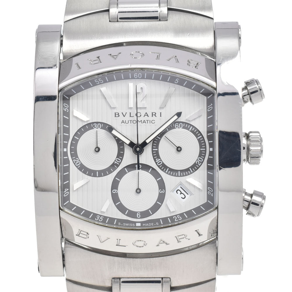 BVLGARI Assioma AA48SCH Chronograph Date Silver Dial Automatic Men's
 Watch H#147717