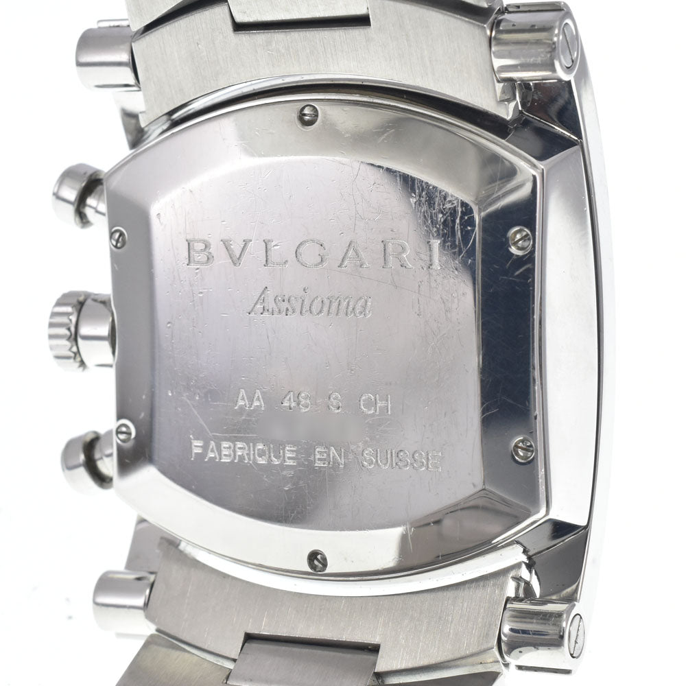 BVLGARI Assioma AA48SCH Chronograph Date Silver Dial Automatic Men's
 Watch H#147717