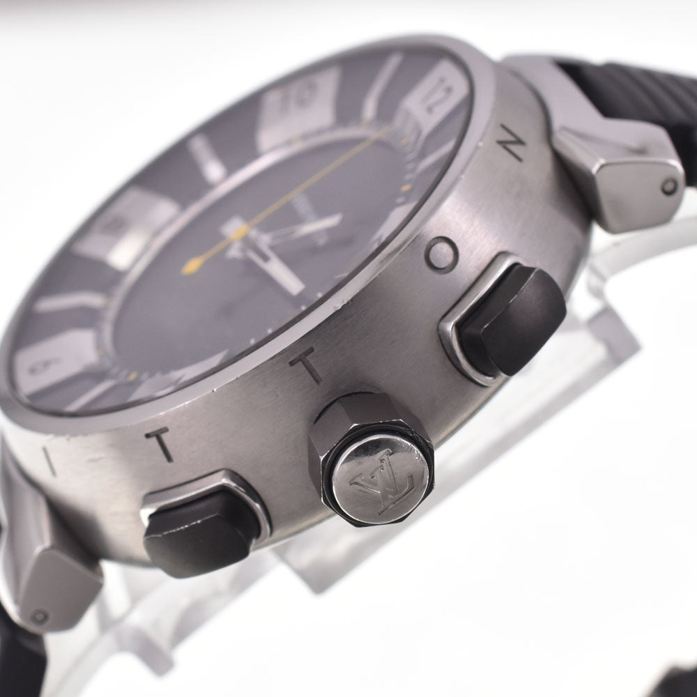 LOUIS VUITTON Tambour in black Q118F Analog&Digital black Dial Quartz Men's
 Watch H#147718