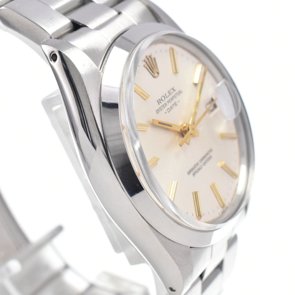 ROLEX Oyster perpetual date 1500 vintage Cal.1570 Silver Dial Automatic Men's
 Watch H#147721