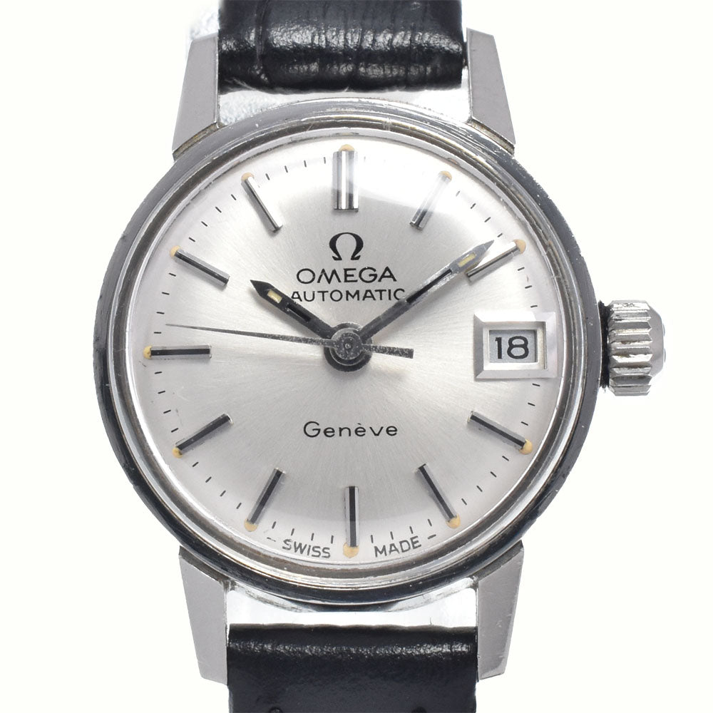 OMEGA Seamaster Geneva 566.002 vintage Date Cal.684 Silver Dial Automatic Ladies
 Watch J#147731