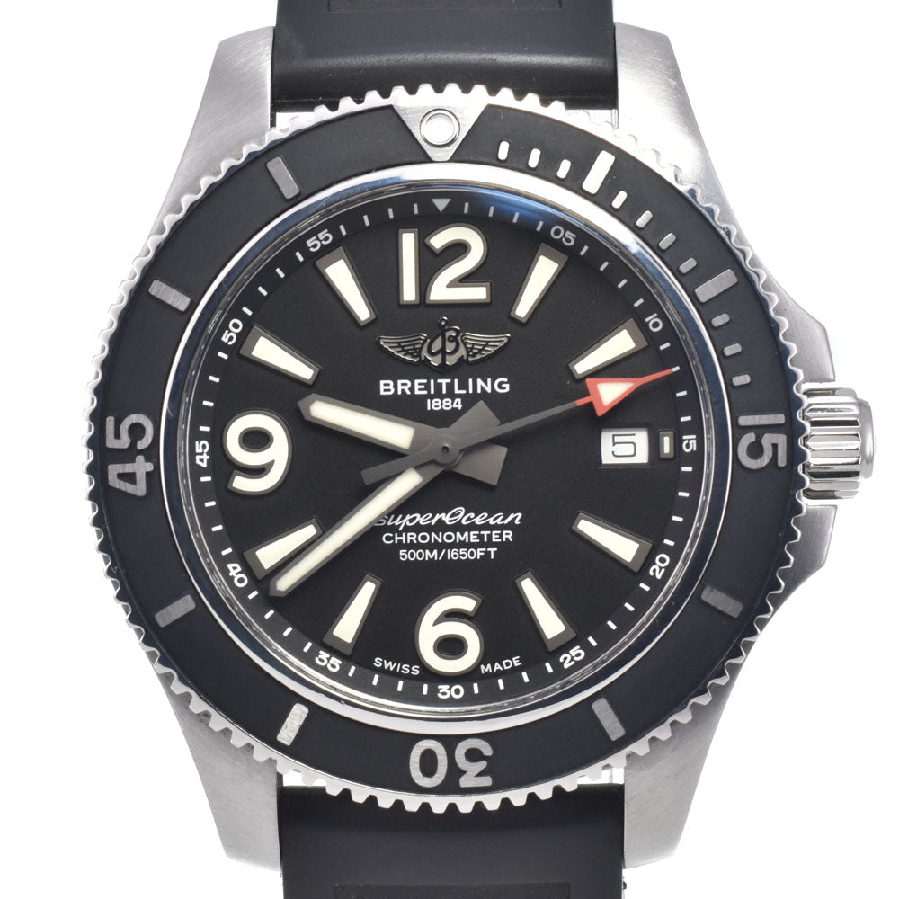 with paper BREITLING Super Ocean 42 A17366 black Dial Automatic Men's
 Watch J#147741