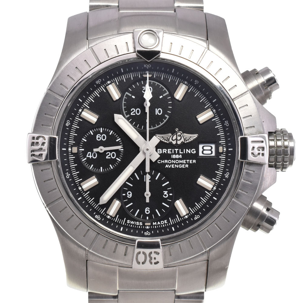 BREITLING Super avenger A13385 Chronograph black Dial Automatic Men's
 Watch H#147742
