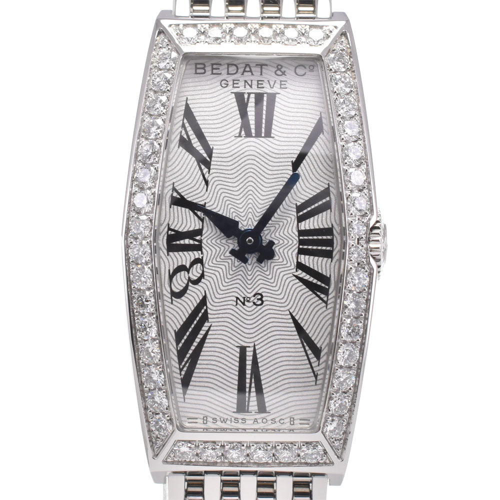 with paper BEDAT&Co No3 B386.031.600 Bezel Diamond Silver Dial Quartz Ladies
 Watch I#147752