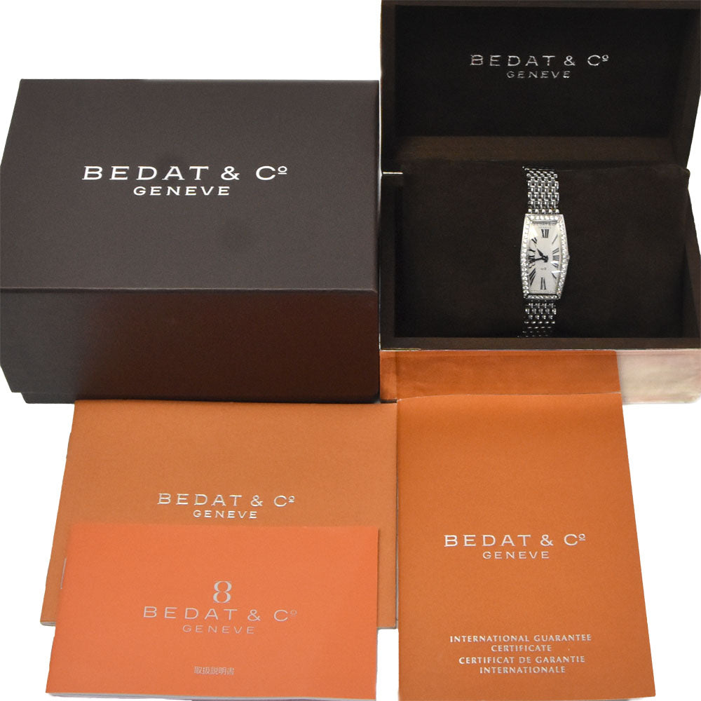 with paper BEDAT&Co No3 B386.031.600 Bezel Diamond Silver Dial Quartz Ladies
 Watch I#147752