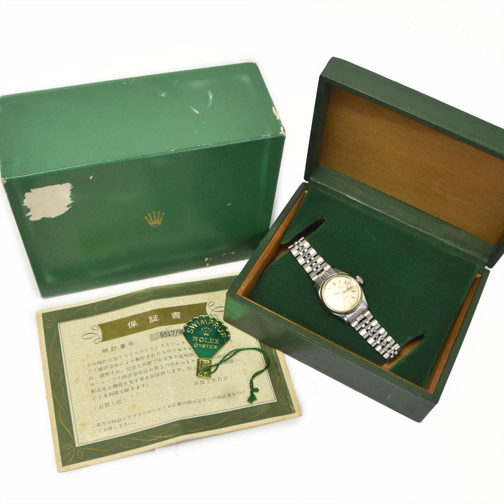 with paper ROLEX Oyster perpetual 6517 vintage Cal.1130 Silver Dial Automatic Ladies
 Watch O#147756