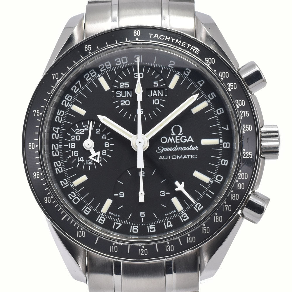 with paper OMEGA Speedmaster 3520.50 Mark 40 Cosmos Triple calendar chronograph black Dial Automatic Men's
 Watch H#147758