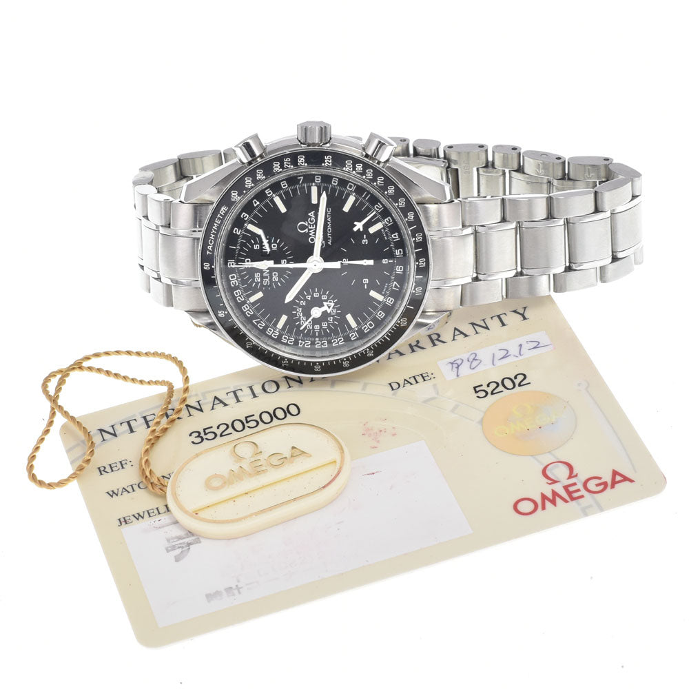 with paper OMEGA Speedmaster 3520.50 Mark 40 Cosmos Triple calendar chronograph black Dial Automatic Men's
 Watch H#147758