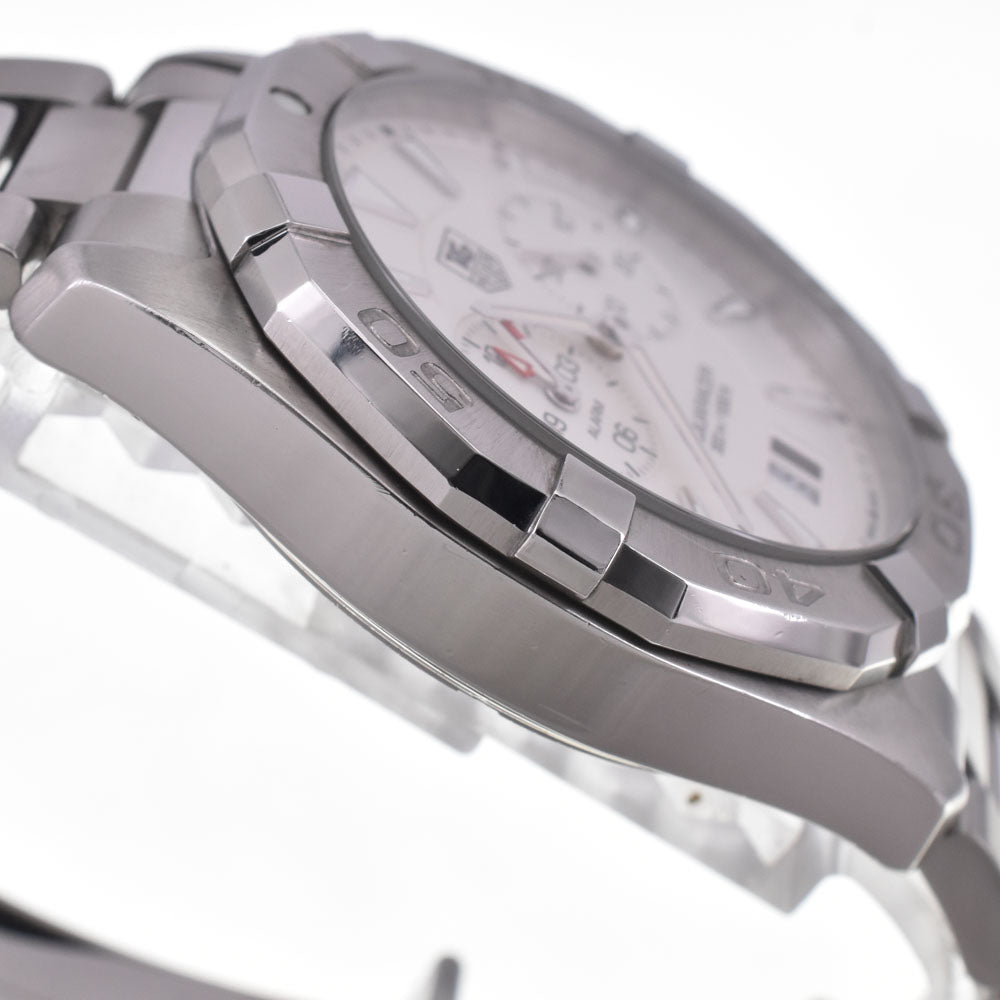 TAG HEUER Aqua racer WAY111Y alarm white Dial Quartz Men's
 Watch I#147763