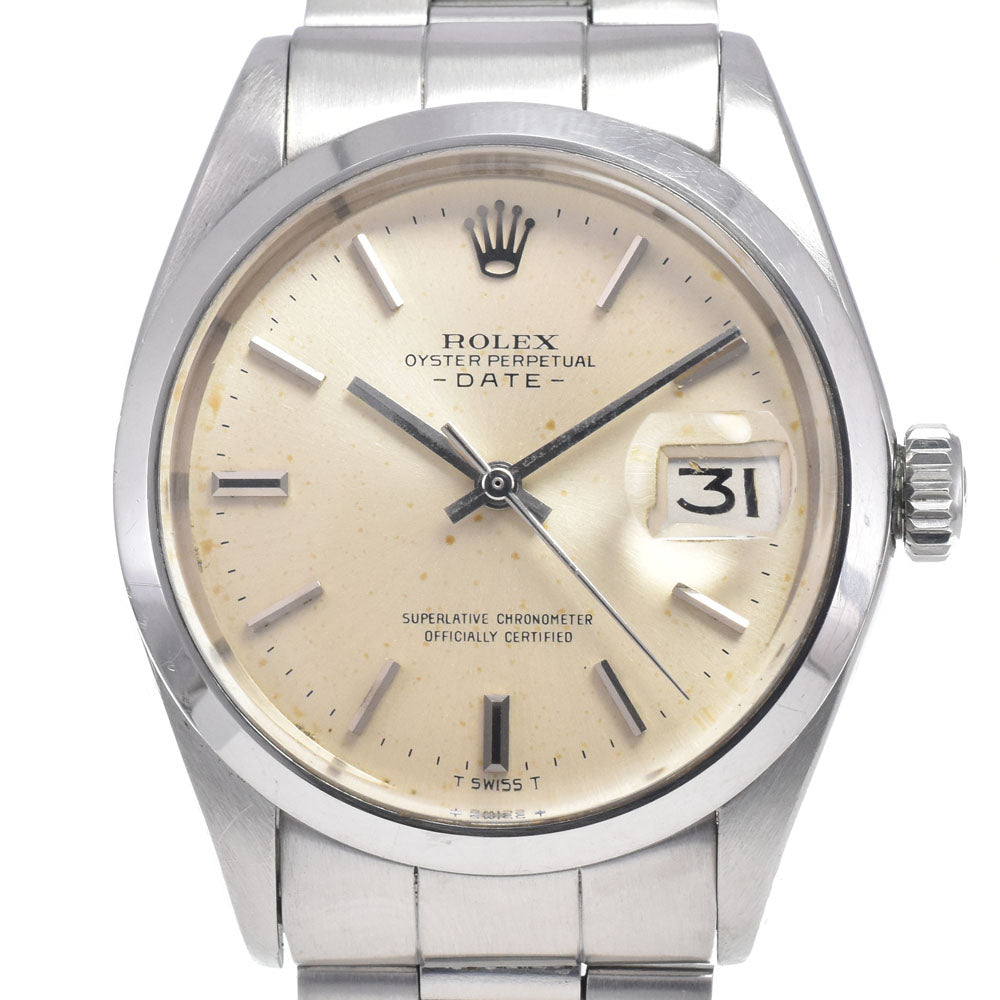 with paper ROLEX Oyster perpetual date 1500 vintage Cal.1570 Silver Dial Automatic Men's
 Watch J#147764