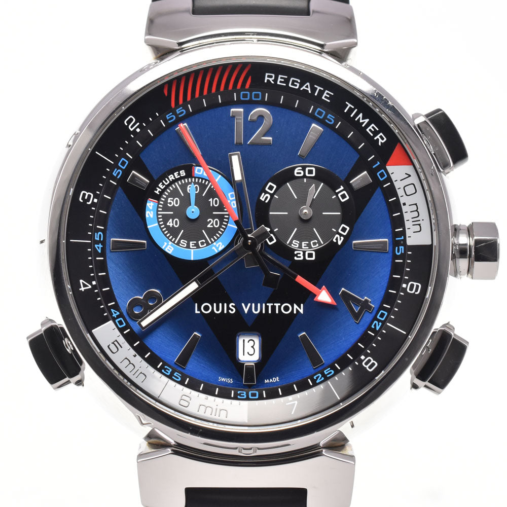 LOUIS VUITTON Tambour Regatta Q102D alarm blue Dial Quartz Men's
 Watch H#147775