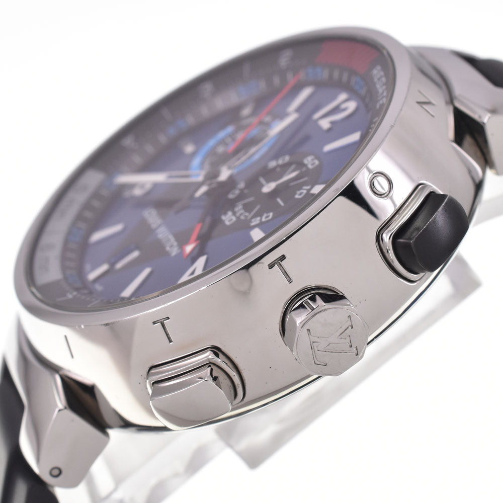 LOUIS VUITTON Tambour Regatta Q102D alarm blue Dial Quartz Men's
 Watch H#147775
