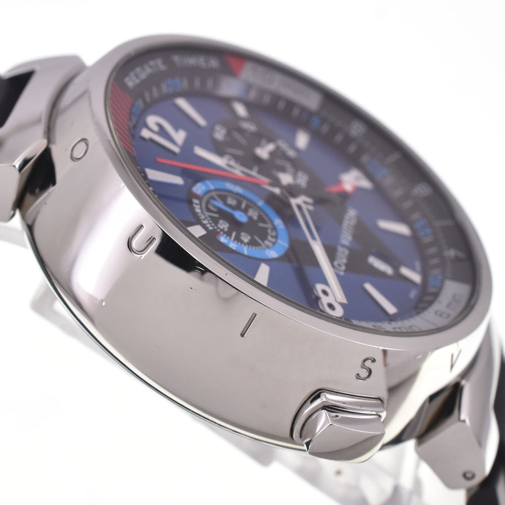LOUIS VUITTON Tambour Regatta Q102D alarm blue Dial Quartz Men's
 Watch H#147775