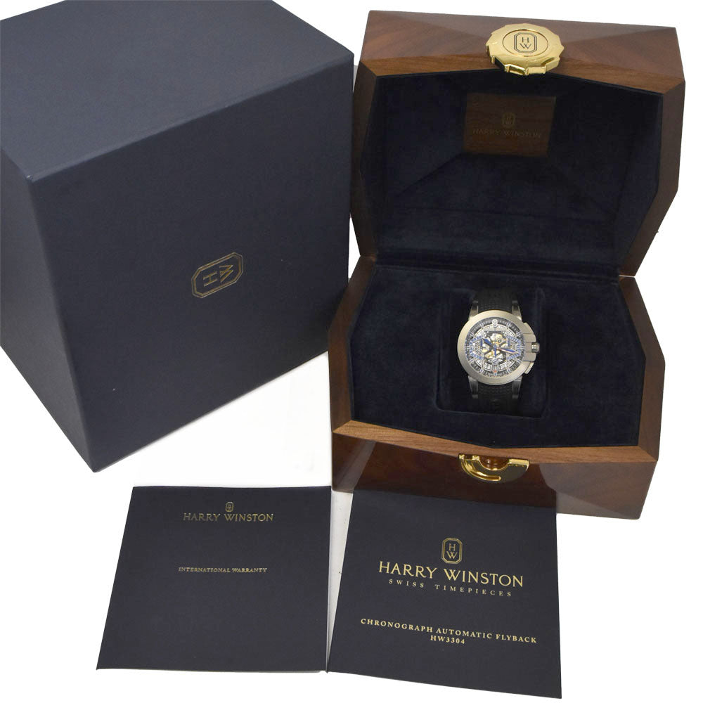 with paper HARRY WINSTON Ocean Project Z9 OCEACH44ZZ004 Skeleton, limited edition of 300 pieces worldwide black Dial Automatic Men's
 Watch H#147778