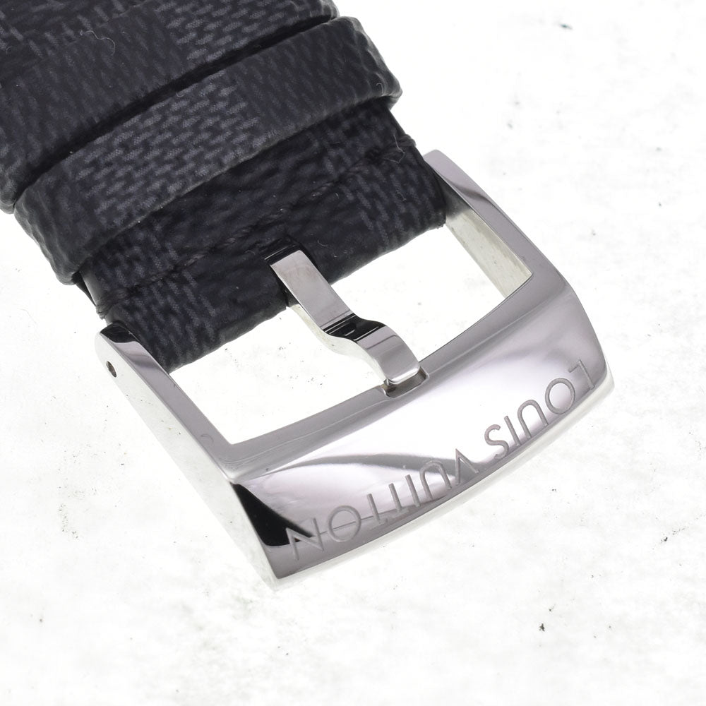 with paper LOUIS VUITTON Tambour Damier Graphite Lace QA130Z black Dial Automatic Men's
 Watch H#147780