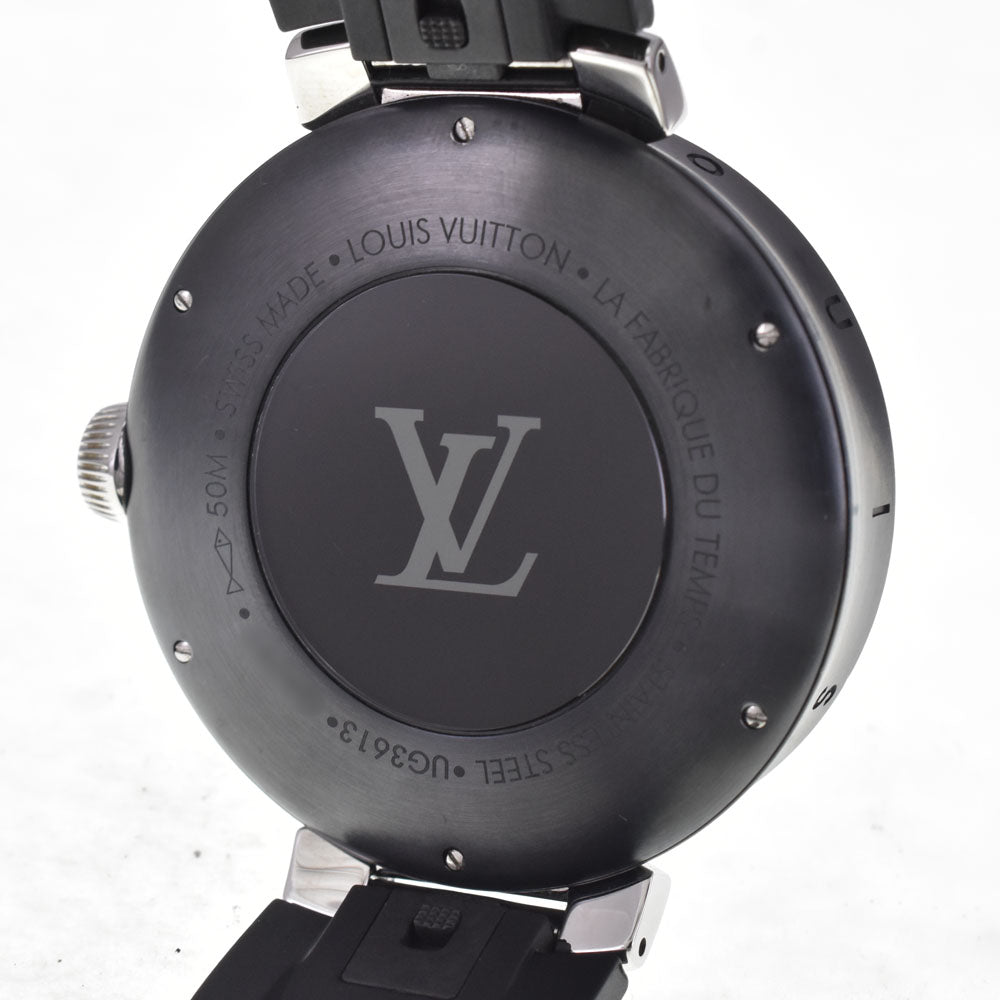 LOUIS VUITTON Tambour Moon Dual Time GMT QA097 gray Dial Quartz Men's
 Watch H#147781