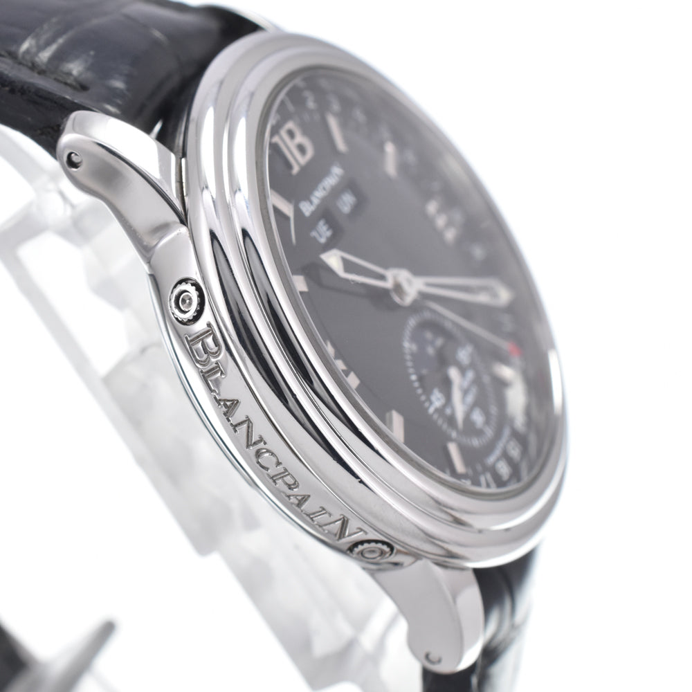 Blancpain Leman 2763-1130-55 Triple calendar moon phase black Dial Automatic Men's
 Watch I#147786