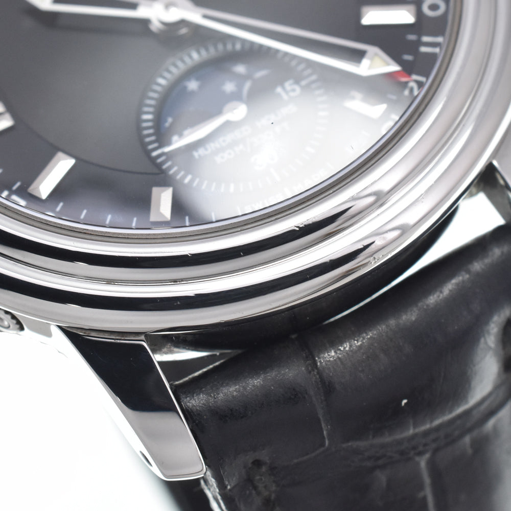 Blancpain Leman 2763-1130-55 Triple calendar moon phase black Dial Automatic Men's
 Watch I#147786