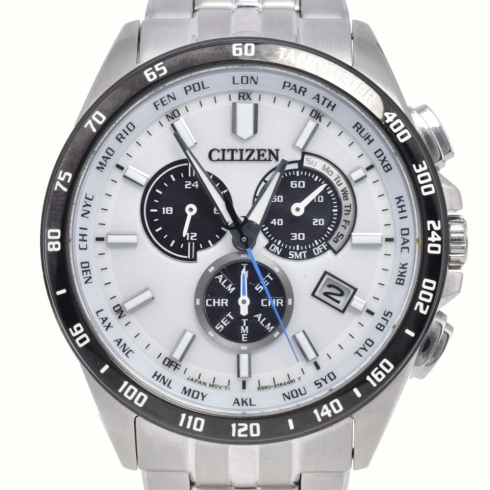 CITIZEN The citizen E660-S119936 Eco Drive white Dial Radio Sync Solar Men's
 Watch K#147789