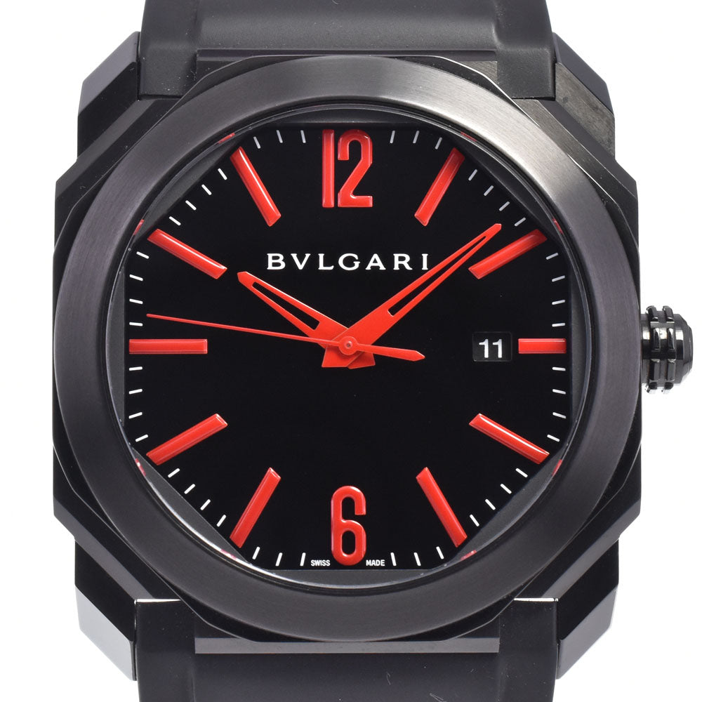 with paper BVLGARI Okto Ultra Nero 102738 Date black Dial Automatic Men's
 Watch I#147792
