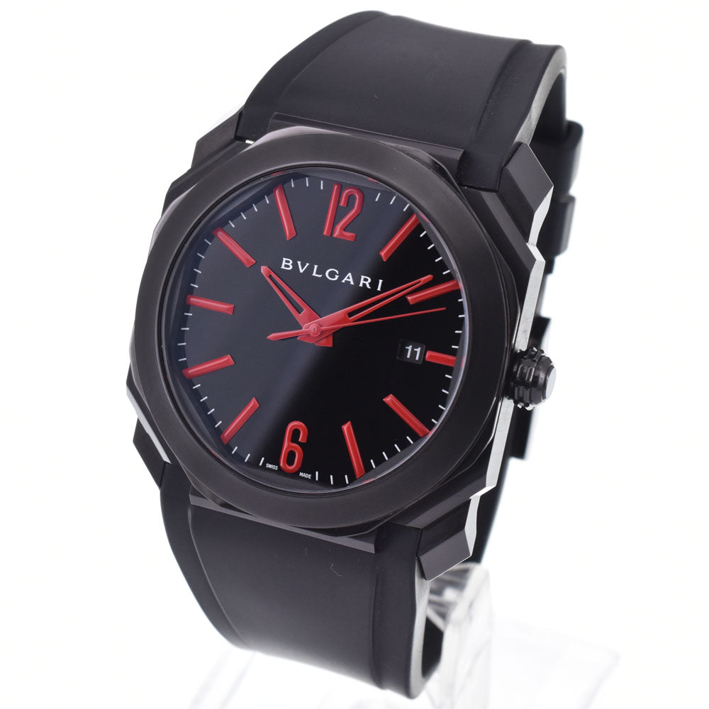 with paper BVLGARI Okto Ultra Nero 102738 Date black Dial Automatic Men's
 Watch I#147792