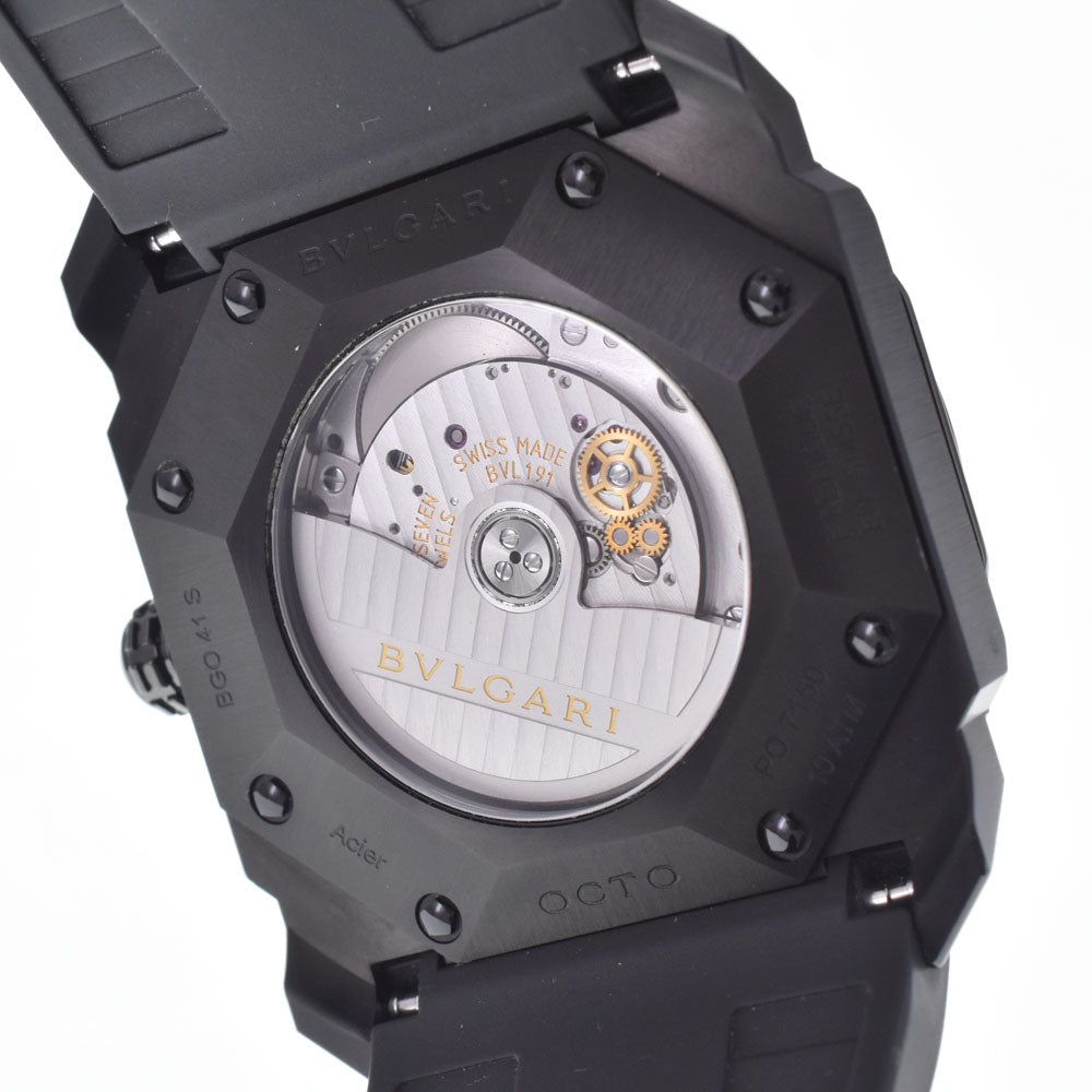 with paper BVLGARI Okto Ultra Nero 102738 Date black Dial Automatic Men's
 Watch I#147792