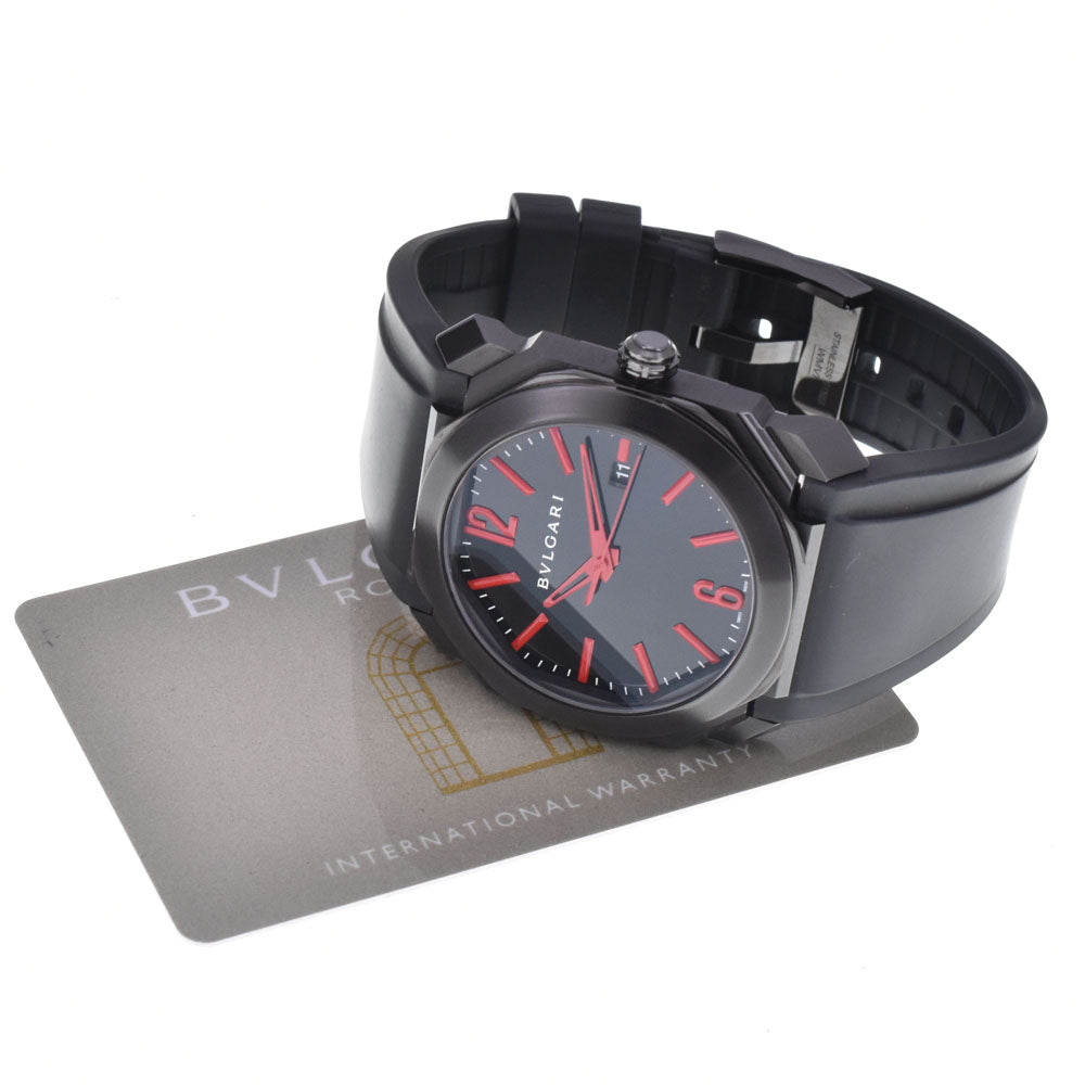 with paper BVLGARI Okto Ultra Nero 102738 Date black Dial Automatic Men's
 Watch I#147792