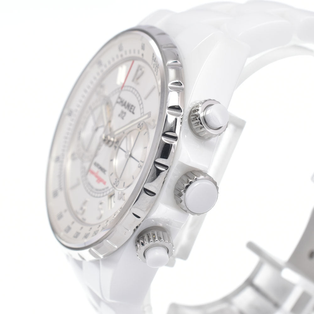 with paper CHANEL J12 Super Reggera H3410 Chronograph Silver Dial Automatic Men's
 Watch H#147795
