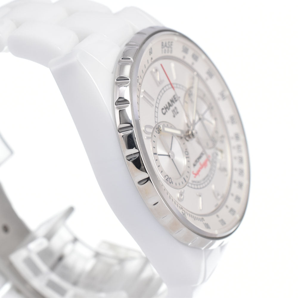with paper CHANEL J12 Super Reggera H3410 Chronograph Silver Dial Automatic Men's
 Watch H#147795