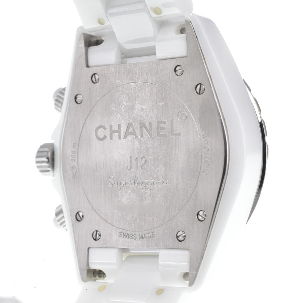 with paper CHANEL J12 Super Reggera H3410 Chronograph Silver Dial Automatic Men's
 Watch H#147795