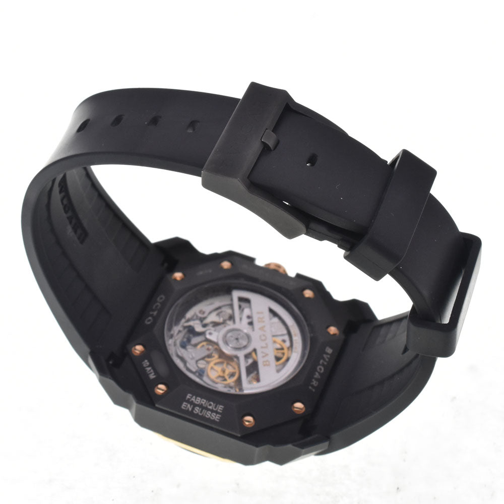 with paper BVLGARI Octo Originale Ultra Nero BGOP41SGCH Chronograph black Dial Automatic Men's
 Watch I#147797