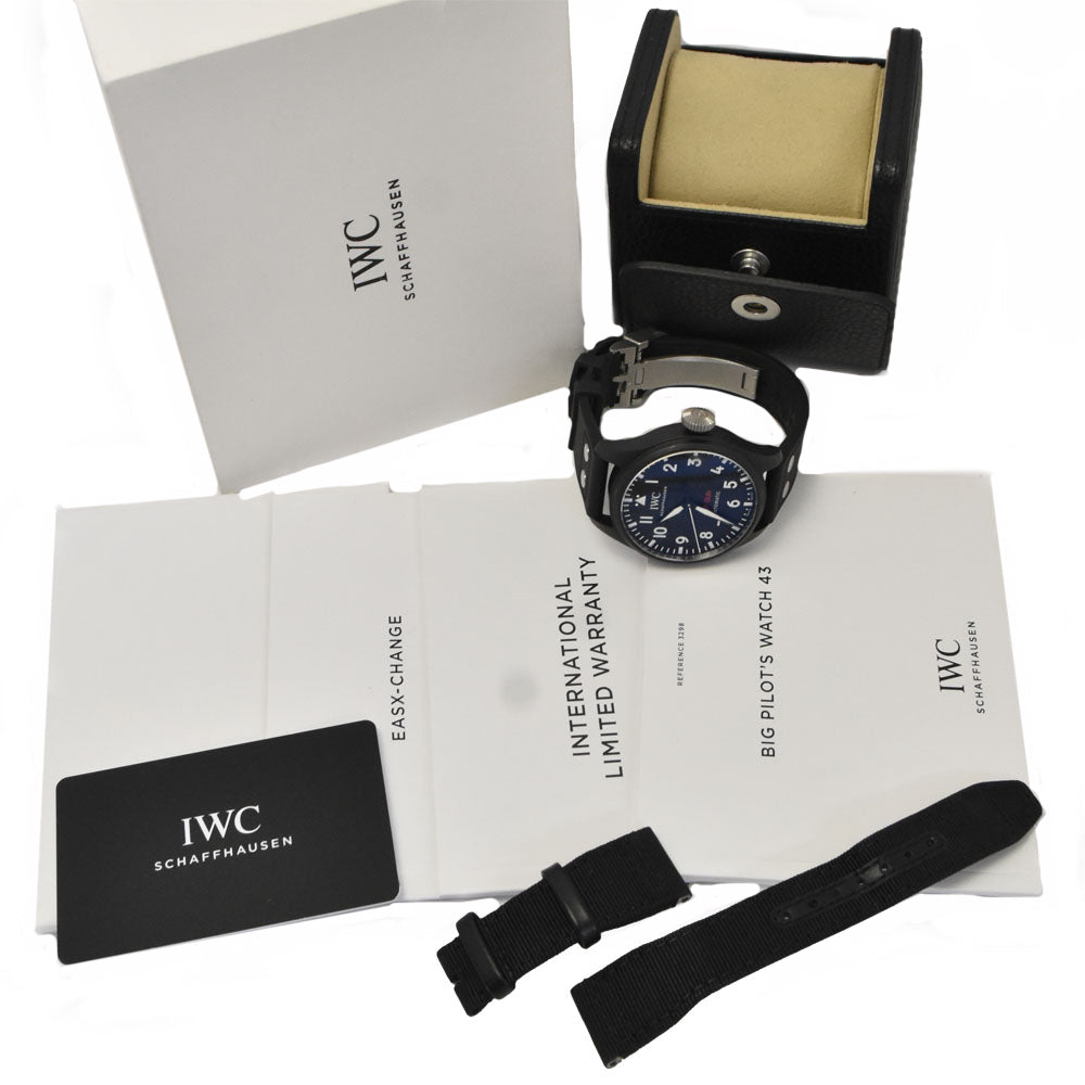 with paper IWC SCHAFFHAUSEN Big pilot watch IW329801 black Dial Automatic Men's
 Watch I#147805