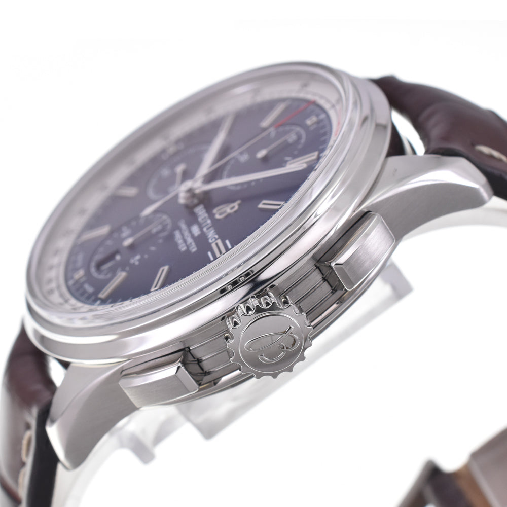 with paper BREITLING Premier A13315 Chronograph Date blue Dial Automatic Men's
 Watch H#147807