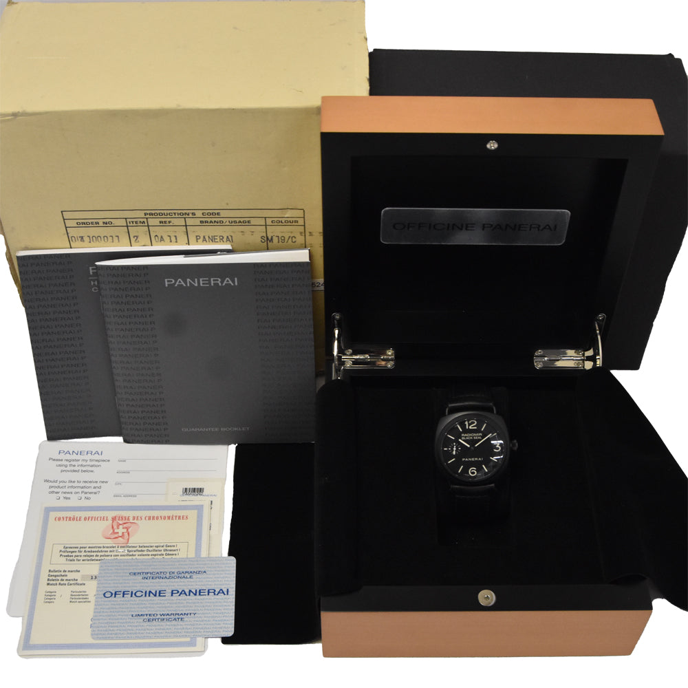 with paper PANERAI Radiomir Black Seal 3 Days PAM00292 Date black Dial Hand Winding Men's
 Watch H#147810
