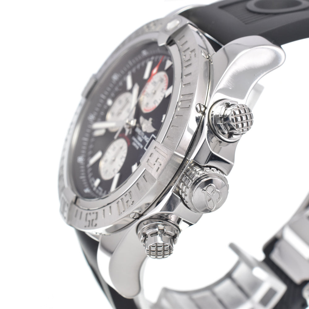 with paper BREITLING Super Avenger II A13371 Chronograph black Dial Automatic Men's
 Watch I#147815
